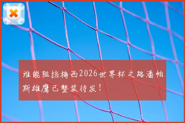 谁能阻挡梅西2026世界杯之路潘帕斯雄鹰已整装待发!